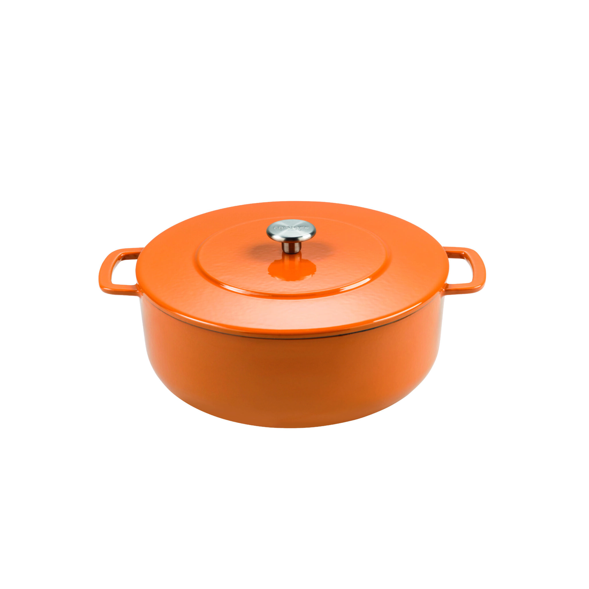 Combekk Steypujárnspottur 28cm Appelsínugulur