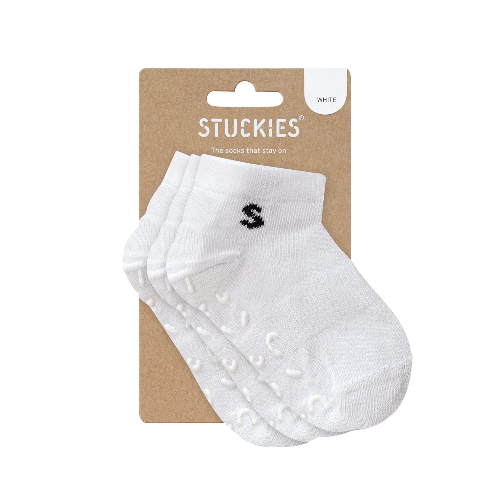 Ökklasokkar STUCKIES® White 3-pack