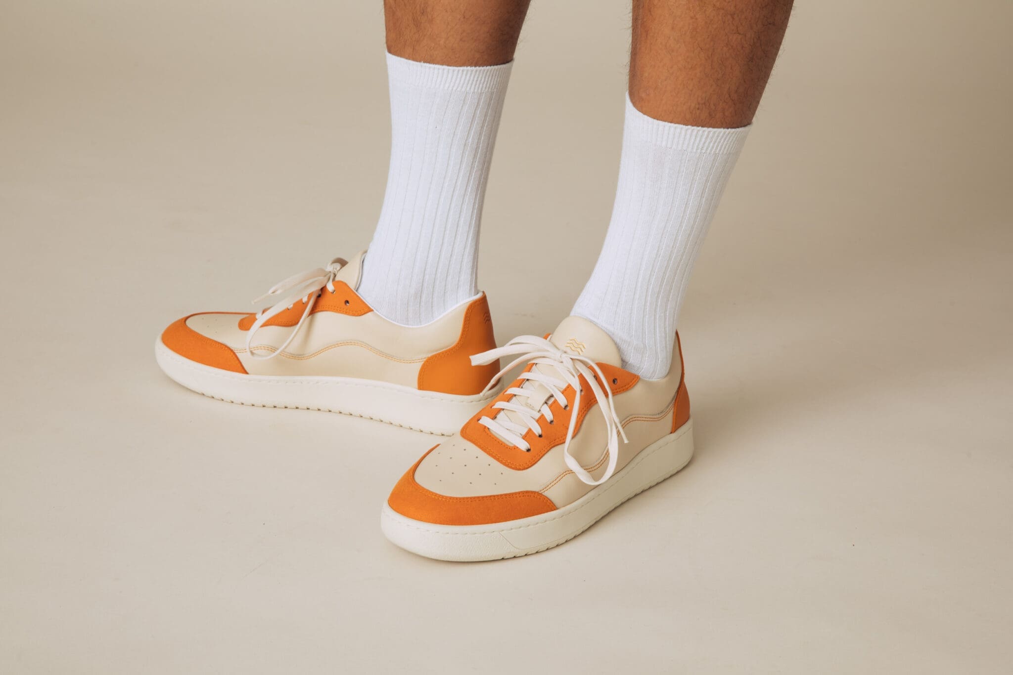 Allrounder S – Beige & Orange (leður)