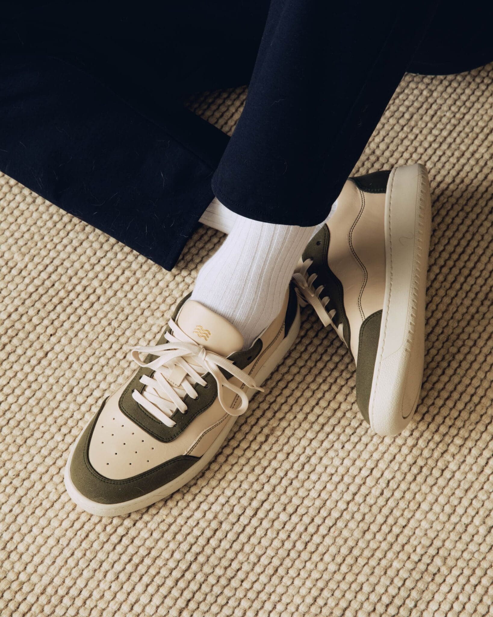 Allrounder S – Beige & Olive (leður)