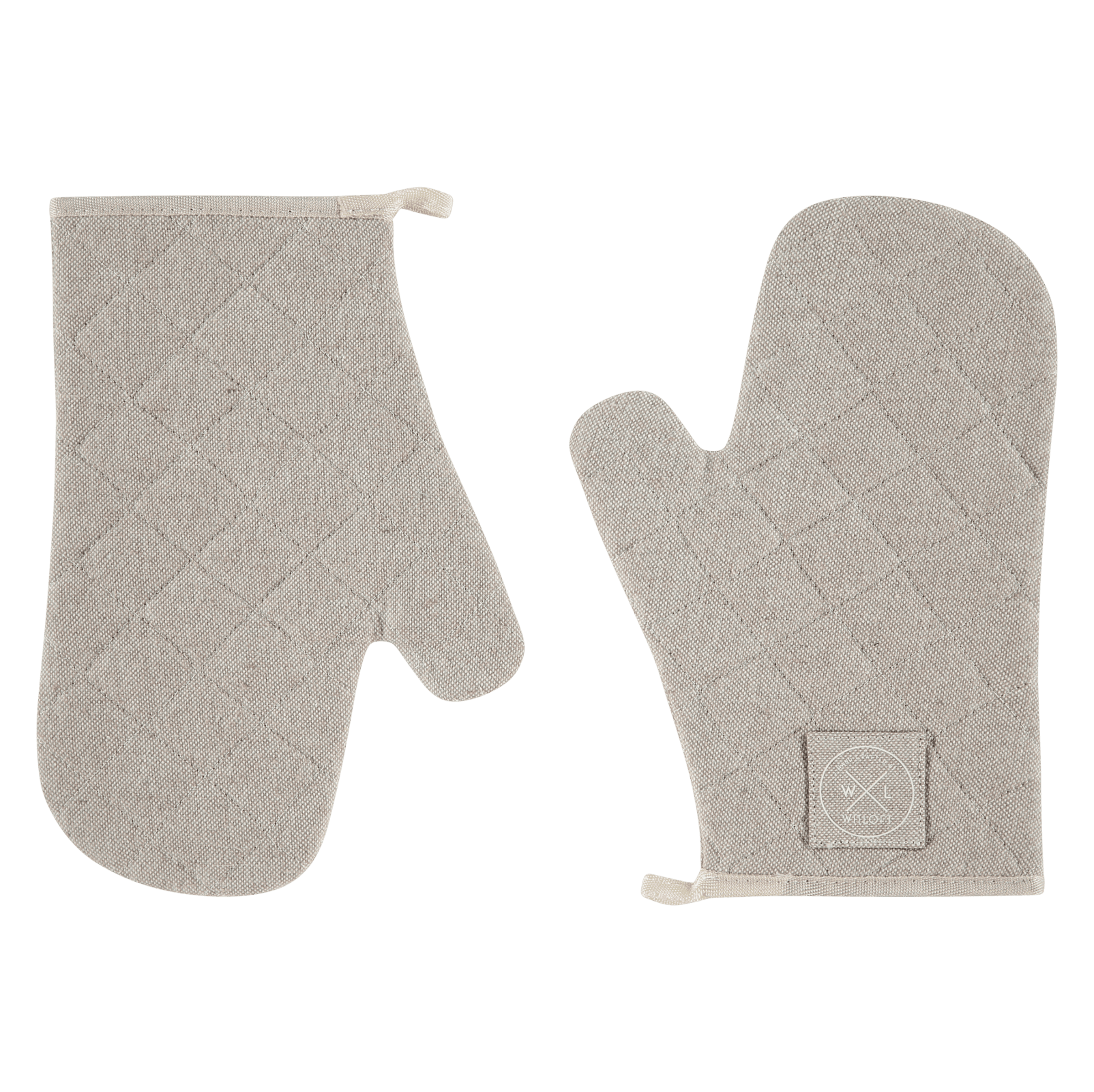 Ofnhanskar Endurunnin Bómull Sand 2 stk.