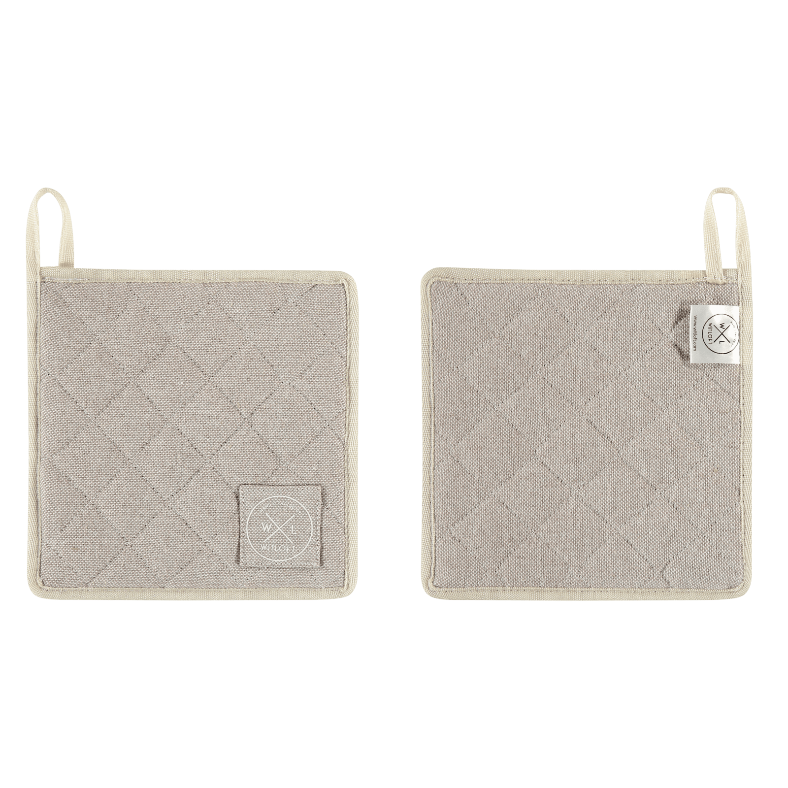 Pottaleppar Endurunnin Bómull Sand 2 stk.