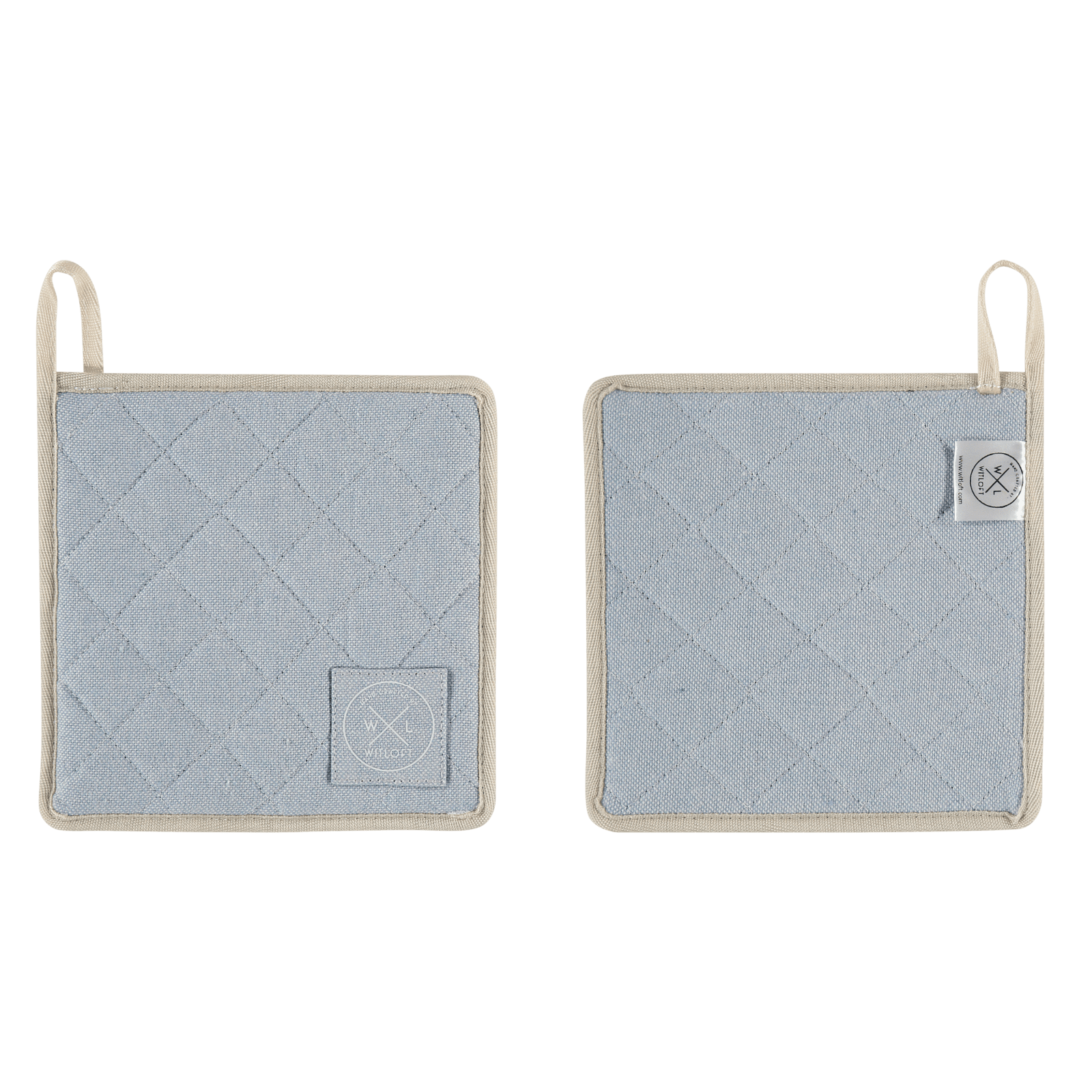 Pottaleppar Endurunnin Bómull Sky Blue 2 stk.