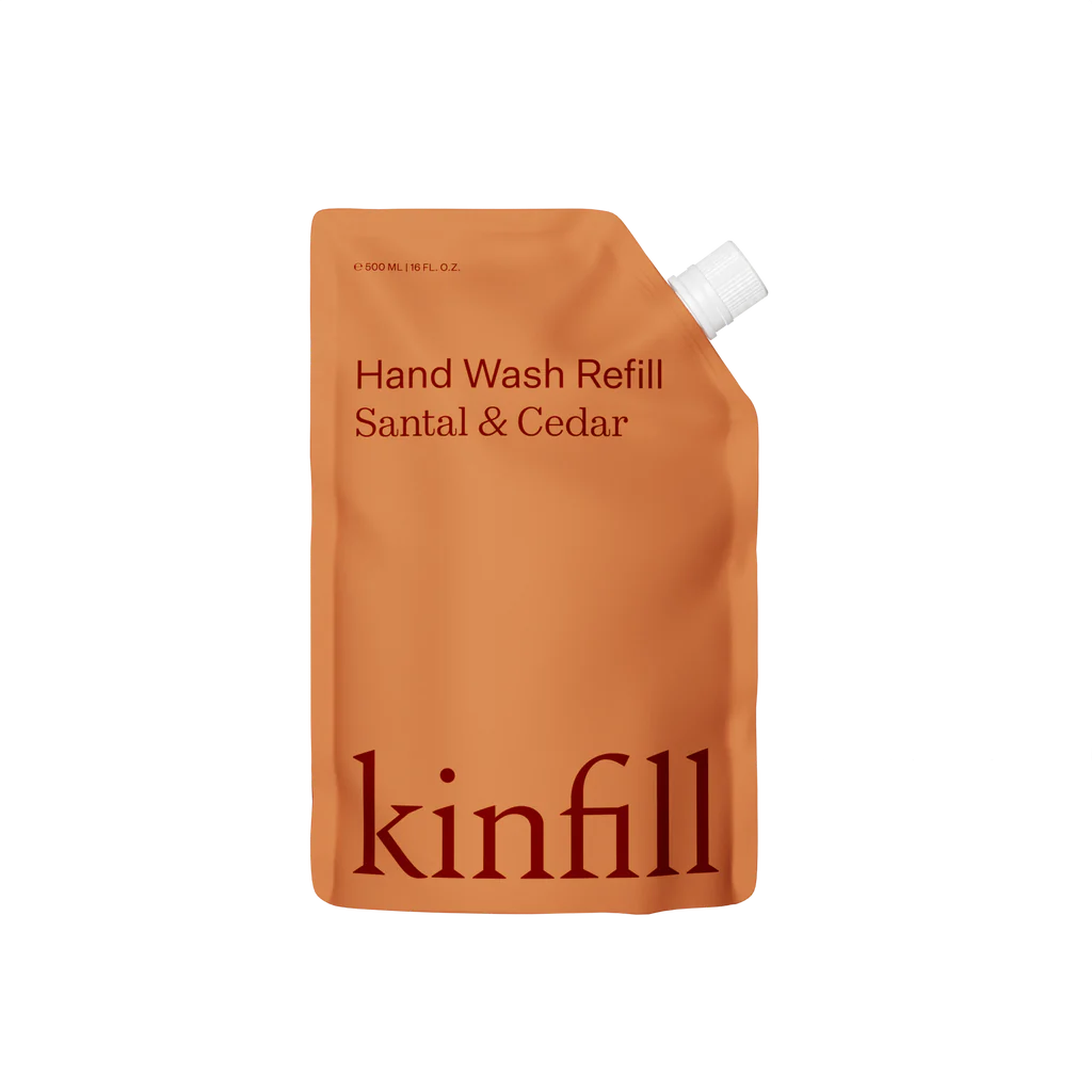 Kinfill handsápa áfylling - Santal & Cedar